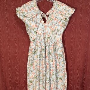 SOCIETY SOCIAL Croft & Barrow THE CHARLOTTE DRESS Maxi Floral Pockets Women's 12